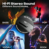 Bluetooth Headphones Over Ear, 60H Playtime, 4 EQ Modes Wireless Headphones with Microphone, Hi-Fi Stereo Deep Bass Foldable Headphone, Soft Foam Ear