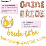 75 Pcs Bridal Shower Decorations - Bride To Be Party Supplies Kit, Bachelorette Party Decorations With Rose Gold, Confetti & Pearl Balloons, Bride To Be Banner & Sash, Ring, Backdrop Garland Tassel