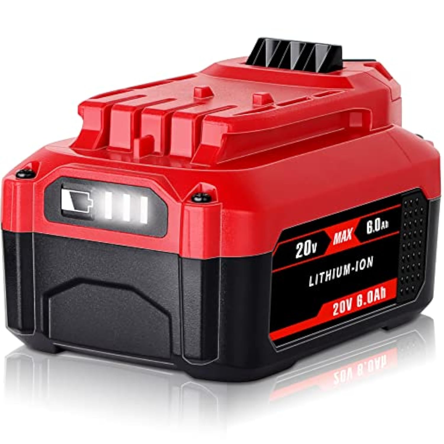 Upgraded Dsanke Cmcb204 6000Mah 20V Lithium-Ion Battery Replacement For Craftsman V20 Lithium Ion Battery Cmcb204 Cmcb204-2 Cmcb202 Cmcb202-2 Cmcb201 Craftsman V20 Battery