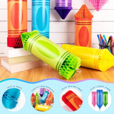 14 Pcs Back To School Hanging Decorations Crayon Hanging Honeycomb Tissue Paper Crayon Lanterns Ceiling Party Decorations For Classroom First Day Of School Party Supplies