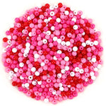 1500Pcs Valentines Beads For Making Crafts Pink Rose Red White Beads Plastic Small Valentine Day Spacer Beads Hair Beads For Crafts Supplies