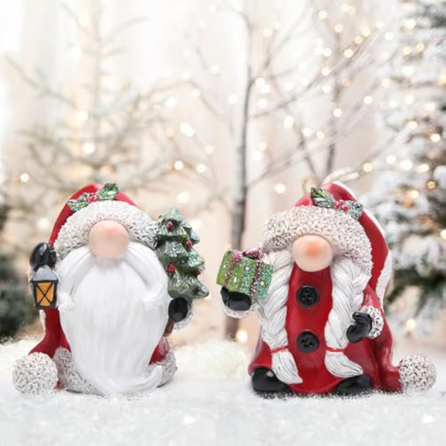 2 Pcs Christmas Gnomes Decorations Xmas Hat Gnome Figurines Decor Handmade Elf Scandinavian Tomte Gnomes States For Xmas Decor Gift - Christmas Party Home Decor