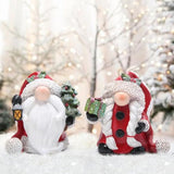 2 Pcs Christmas Gnomes Decorations Xmas Hat Gnome Figurines Decor Handmade Elf Scandinavian Tomte Gnomes States For Xmas Decor Gift - Christmas Party Home Decor