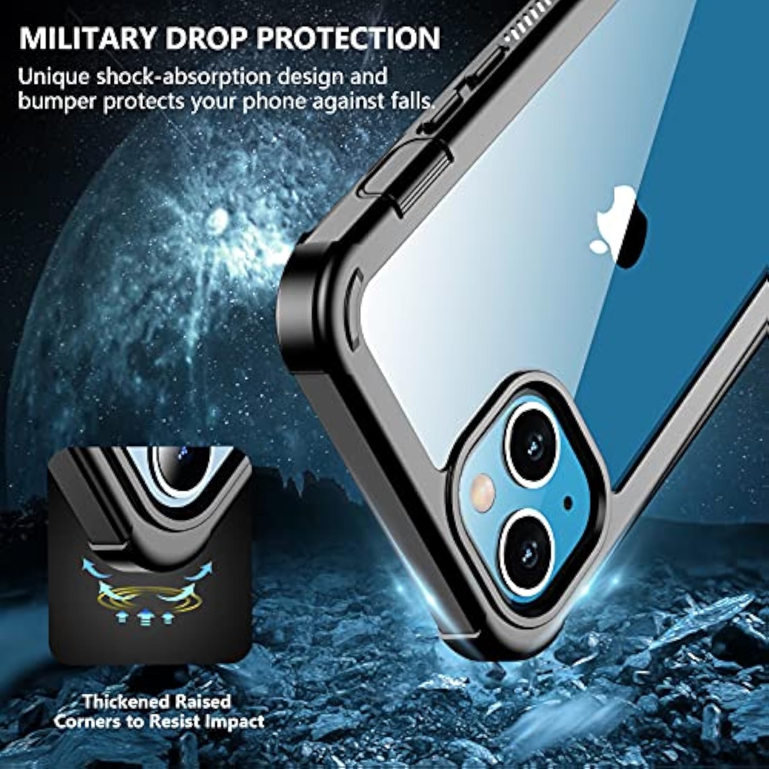 For Iphone 13 Case, [360 Full Body] [Heavy Duty Protection] With Built-In Screen Protector Tough Rugged 12 Ft Dropproof Shockproof Dust-Proof Bumper Case For Iphone 13 Phone Case 6.1 Inch