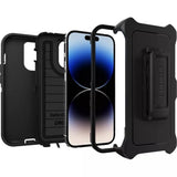OtterBox iPhone 14 Pro Max (ONLY) Defender Series Case - BLACK , Rugged & Durable, with Port Protection, Includes Holster Clip Kickstand