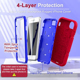 For Se 2022/2020 Case, For 8/7 / 6 / 6S With [2Pack] Tempered Glass Screen Protector, Heavy Duty Shockproof Protective Se 3Rd/2Nd Generation Cover 4.7" For Kids Boys