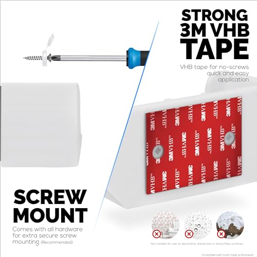 Drill Free Wall Mount For Eero Pro 6 & Eero Pro 6E Mesh Wifi Router (Not Compatible With Other Eero Models), Strong Vhb Adhesive, Easy Install Holder Bracket, No Mess, Increase Range & Reduce Clutter