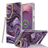 Quicksand purple Galaxy S25 Ultra case with MagSafe, camera cover, kickstand & protector.