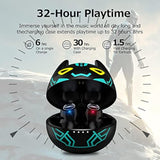 Kids Wireless Earbuds For Small Ears, Touch Control Headset In-Ear Wireless Headphones, Bluetooth 5.3 Noise Reduction Earphones With Blinking Eyes Charging Case
