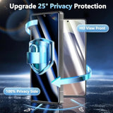 2 Pack For Samsung Galaxy S25 Ultra Privacy Screen Protector Tempered Glass, Fingerprint Unlocking, 25° Anti Spy S25 Ultra Screen Protector, Full Coverage, Case Friendly, Easy Installation
