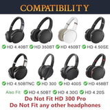 Mesh Fabric Earpads Replacement For Sennheiser Hd 4.50Bt, Hd 4.50Btnc, Hd 4.50Se, Hd 4.40Bt, Hd 4.30G, Hd 4.20S, Hd 458Bt, Hd 450, Hd 450Bt, Hd 400S, Hd 350Bt, Ear Pads Cushions - Black