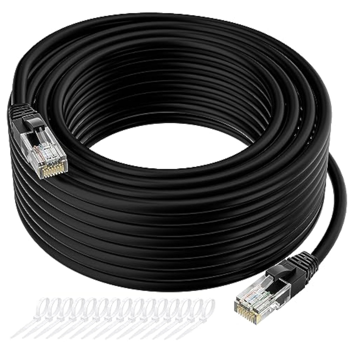 Cat5E Ethernet Patch Cable 200 Feet, Snagless Rj45 Computer Lan Network Intern