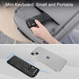 Mini Keyboard With Touchpad, Bluetooth &2.4G Dual Mode & Backlit, Usb-C Rechargeable, Compatible With Ipad, Mac, Windows, Android - Ultra-Thin Portable For Travel, Office, Home - Black