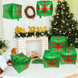 6pcs Red Green Christmas Gift Box Balloons Party Decor