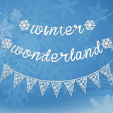 3 Pack Winter Wonderland Snowflake Banner Garland,White