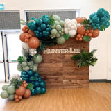 137Pcs Dinosaur Balloon Arch Garland Kit, Jurassic Themed Birthday Decorations With Green Blue Brown White Balloons, For Jungle Theme Party, Dino Balloon For Kids