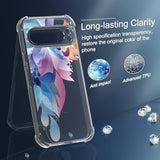 Pixel 9 Pro XL Case, Floral, Flexible TPU, Screen Protector, Colorful Design