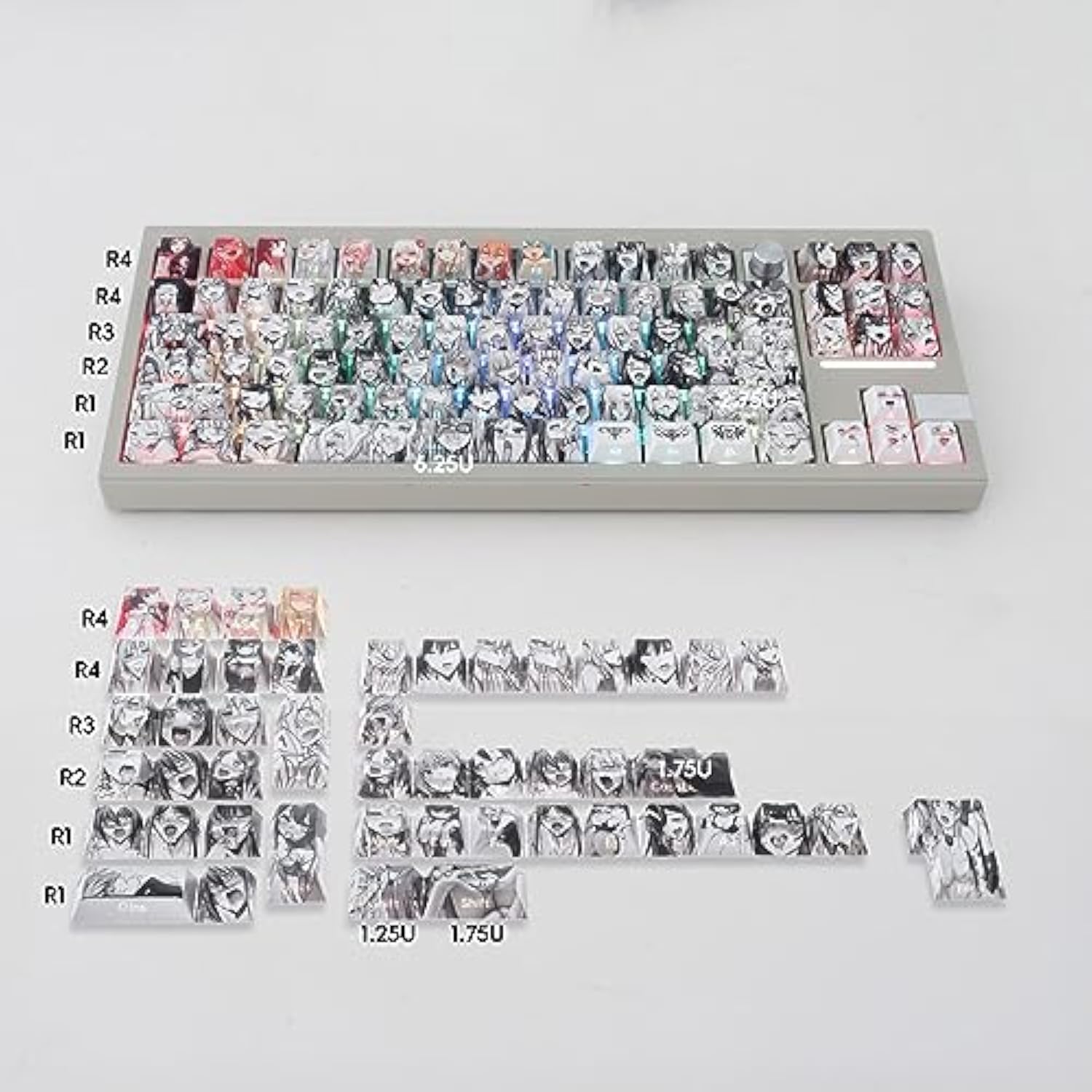 Translucent Side Print Keycaps Pbt Dye Sublimation Oem Profile 134 Keys Set Ja