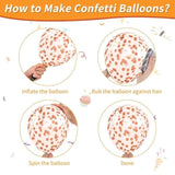 12 Inch Fall Balloons Orange Sand Gold with Confetti Balloons for Party Decorations