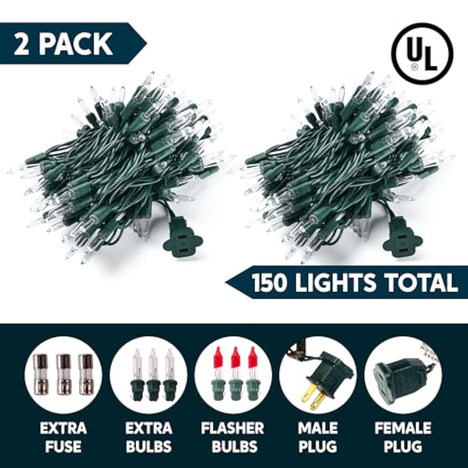 Clear Christmas String Lights Indoor,300(2X150) Mini Warm White Fairy Light,62.4Ft Lighting Decor For Patio Dorm Classro