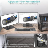 4K Displayport To Hdmi Cable Adapter 6Ft 2 Pack, [Aluminum Shell, Nylon Braide