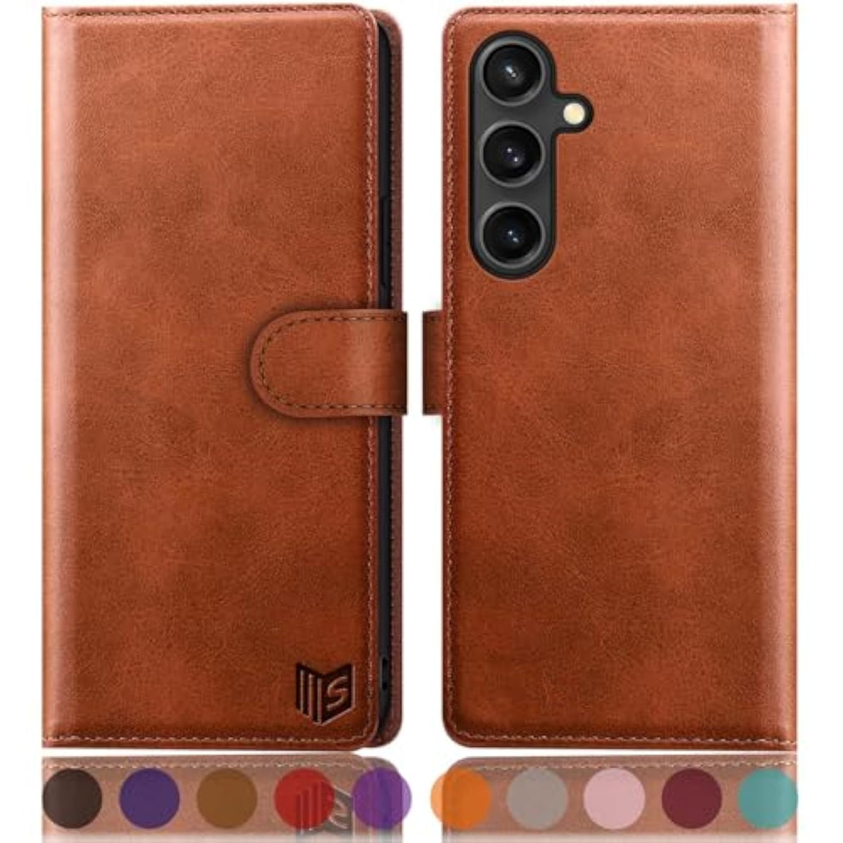 Compatible With Samsung Galaxy S25 Plus Wallet Case With Rfid Blocking Credit Card Holder,Flip Book Pu Leather Protective Cover Women Men For Samsung S25 Plus Phone Case Light Brown