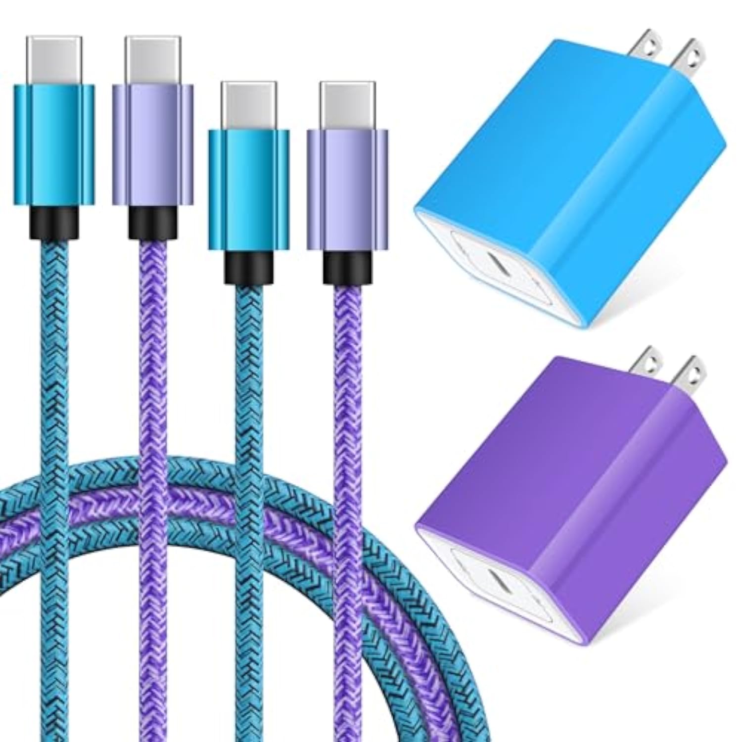 20W Usb C Fast Wall Charger With 6Ft Type C To C Fast Charging Cable For Samsung Galaxy S25/S25+/S25 Ultra/S24 Fe/S23 Ultra/S23+/S21 Fe/S21 Ultra/S20/A16/A25/A35/A15/A54/A14/A53 5G/A13/A03S/A23/A12