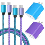 20W Usb C Fast Wall Charger With 6Ft Type C To C Fast Charging Cable For Samsung Galaxy S25/S25+/S25 Ultra/S24 Fe/S23 Ultra/S23+/S21 Fe/S21 Ultra/S20/A16/A25/A35/A15/A54/A14/A53 5G/A13/A03S/A23/A12