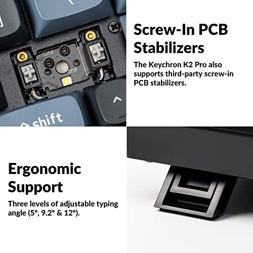 K2 Pro Qmk/Via Wireless Mechanical Keyboard, Custom Programmable Macro Wired Keyboard With Hot-Swappable K Pro Red Switch White Led Backlight Pbt Keycaps For Mac Windows Linux