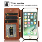 Case for iPhone SE 2022 5G/SE 2020/8/7(4.7 inches), Premium PU Leather Simple Wallet Case with Card Slots Kickstand Magnetic Closure Shockproof Flip