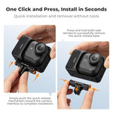 Magnetic Quick Release Adapter Mount Compatible with Insta360 GO Ultra, Expansion Base Stand with 1/4 Screw Hole/Foldable Connector for Tripod,