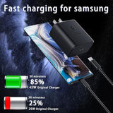 [3 Pack] 45W Super Fast Charger Usb C Replacement For Samsung Phone Charger 45 Watt Usb-C Charger,Type C Chargers Fast Charging For Galaxy S25 Ultra/S25/S24 Ultra/S24/S23/S22 Ultra,Tab S7/S8,6Ft Cable