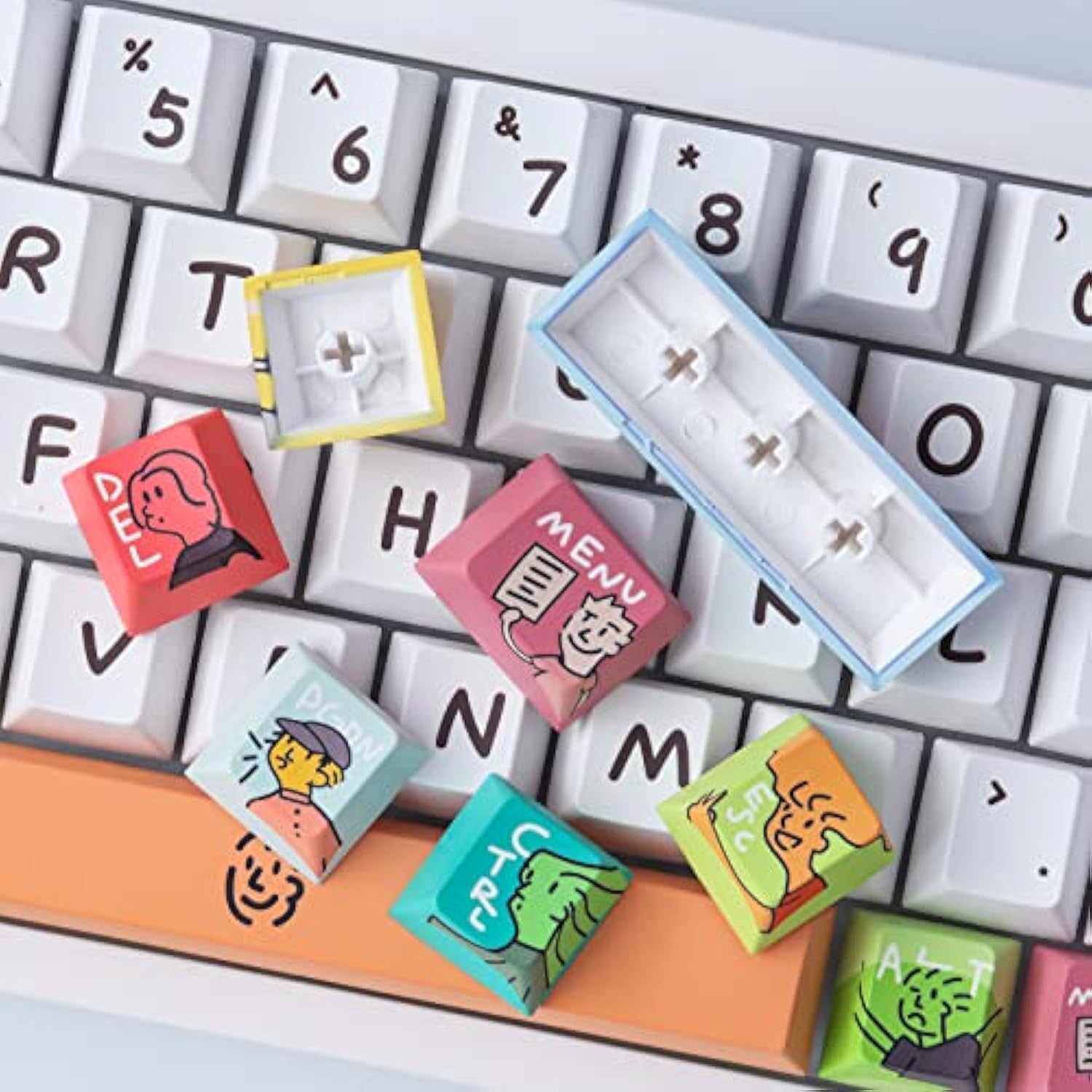 Pbt Keycaps 134 Keys Dye-Sublimation Custom Keycaps Cherry Profile Anime Keyca