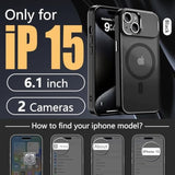 Magnetic For Iphone 15 Case With Stand,Compatible With Magsafe,Rugged,Heavy Duty,Protective Case Kickstand,[Built-In Invisible Stand],Black