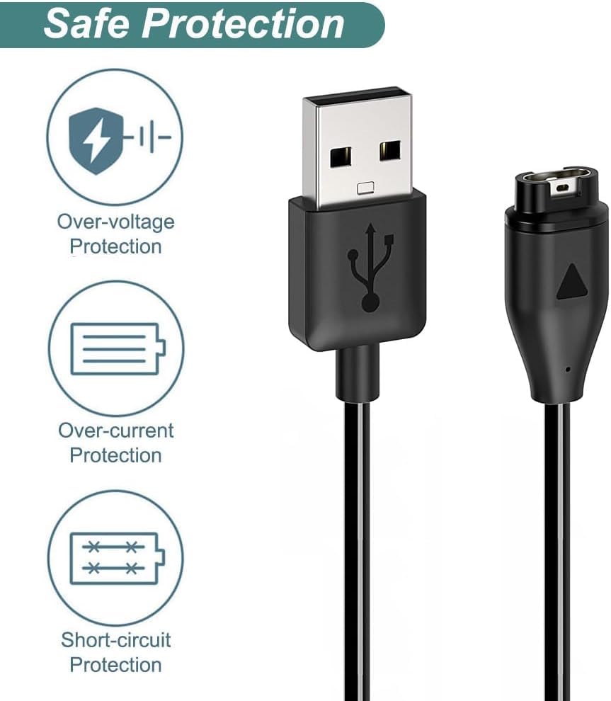 Charging Cable Compatible for Garmin Lily 2 Active Smartwatch, 3.3FT Replacement USB Data Sync Charging Charger Cord for Lily 2 Active Smart Watch