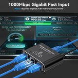 Ethernet Splitter 1 To 3 1000Mbps Internet Splitter High Speed Network Splitter Router Switch Work With Cat5/5E/6/7/8 Cable