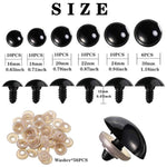 56 Pcs Large Safety Eyes Stuffed Animal Eyes Plastic 16-30 Mm Craft Crochet Eyes For Diy Of Puppet Bear Doll Making, 6 Sizes