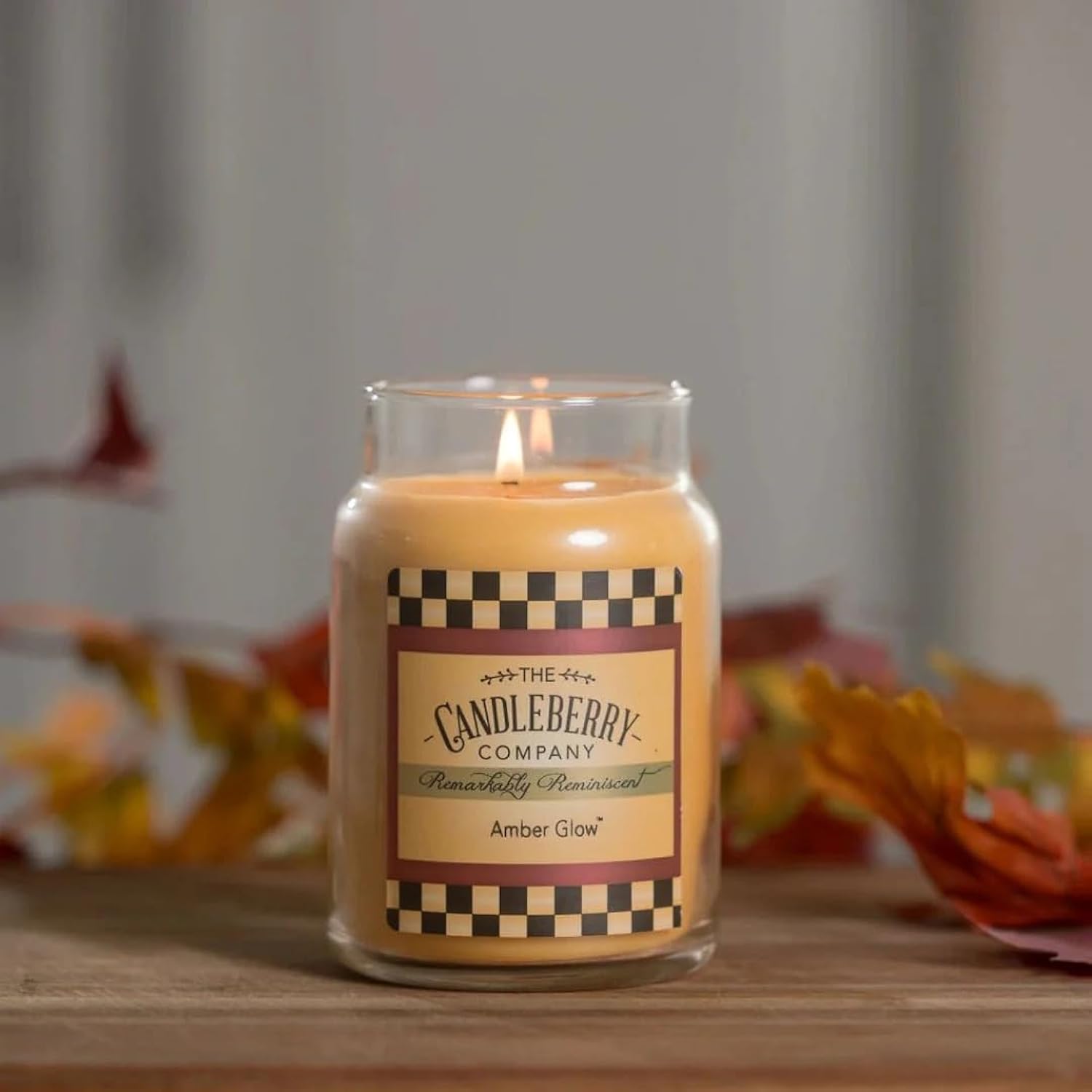 Candleberry Candles Fall And Winter Scents | Strong Fragrances For Home | Hand Poured In The Usa | Highly Scented & Long Lasting | Large Jar (Amber Glow)