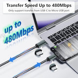 Usb C To Micro Usb Cable 3.3Ft, Braided 1M Type C To Micro Usb Charging Cord Support 480Mbps Data Transfer, For Micro B Devices Macbook Pro Samsung Galaxy S7/S5/J7/J3, Camera, Gps, Lg, Ps4, Kindle
