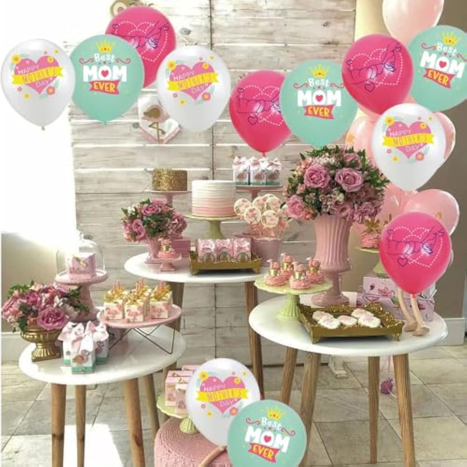 Mother'S Day Balloons Mothers Day Party Decorations Happy Mother'S Day Latex Balloons Mom Balloon For Mothers Day Themed Party Decorations Arch Decor Supplies Party Balloon Set 12Pcs