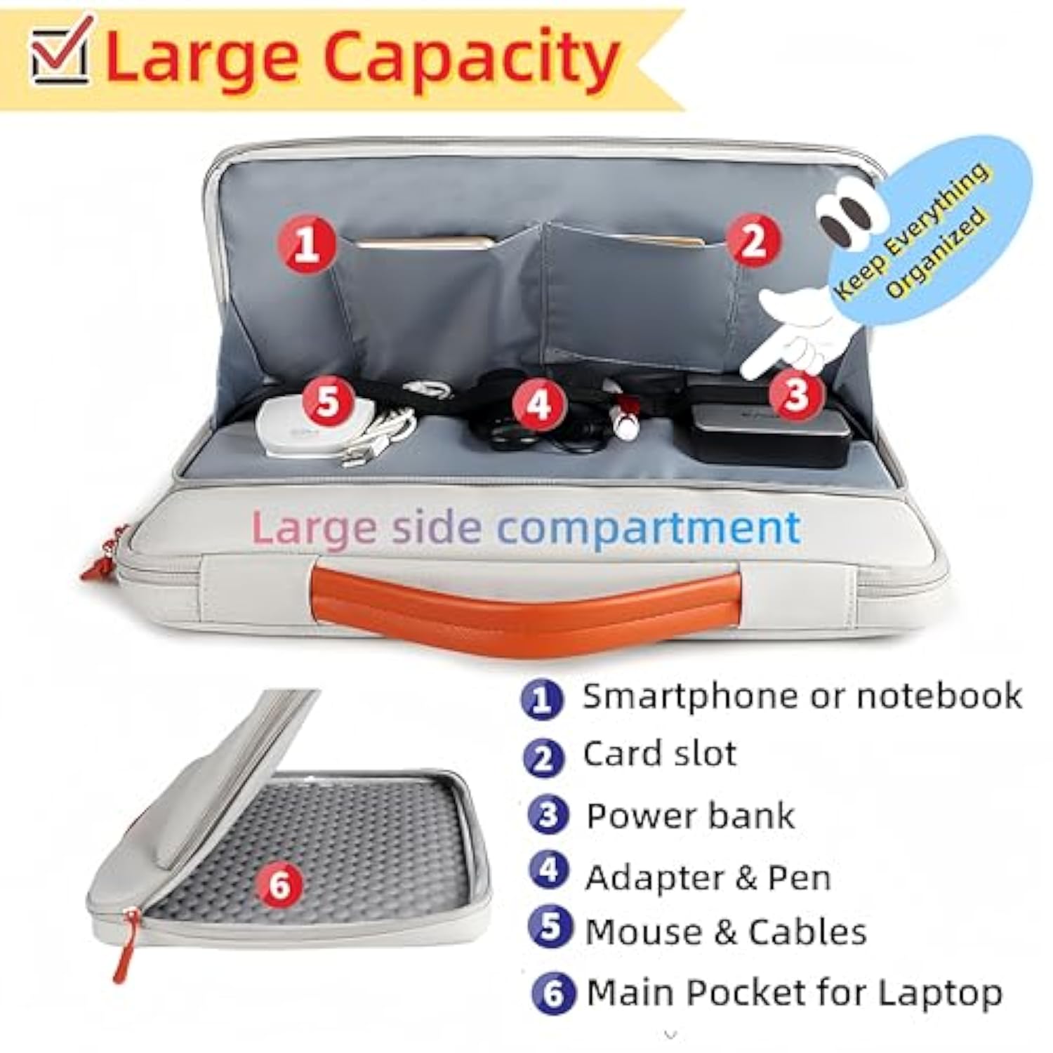 Y-S8 14.1-15.4Inch Laptop Sleeve Case Bag 360 Protective Waterproof Bag Compatible With Macbook Pro M3 / M2/M1 Pro/Max, Macbook Air & Pro (Khaki, 14.1-15.4")