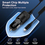 Type C Fast Car Charger For Samsung Galaxy S25 Ultra/S24/A55/A16/A15/A35/A54/S24 Ultra/S23,Iphone 16 Pro Max,Pixel 9 8,60W Dual Usb-C Car Rapid Charger Adapter+2Pack 3Ft Android Coiled Usb C Pd Cable