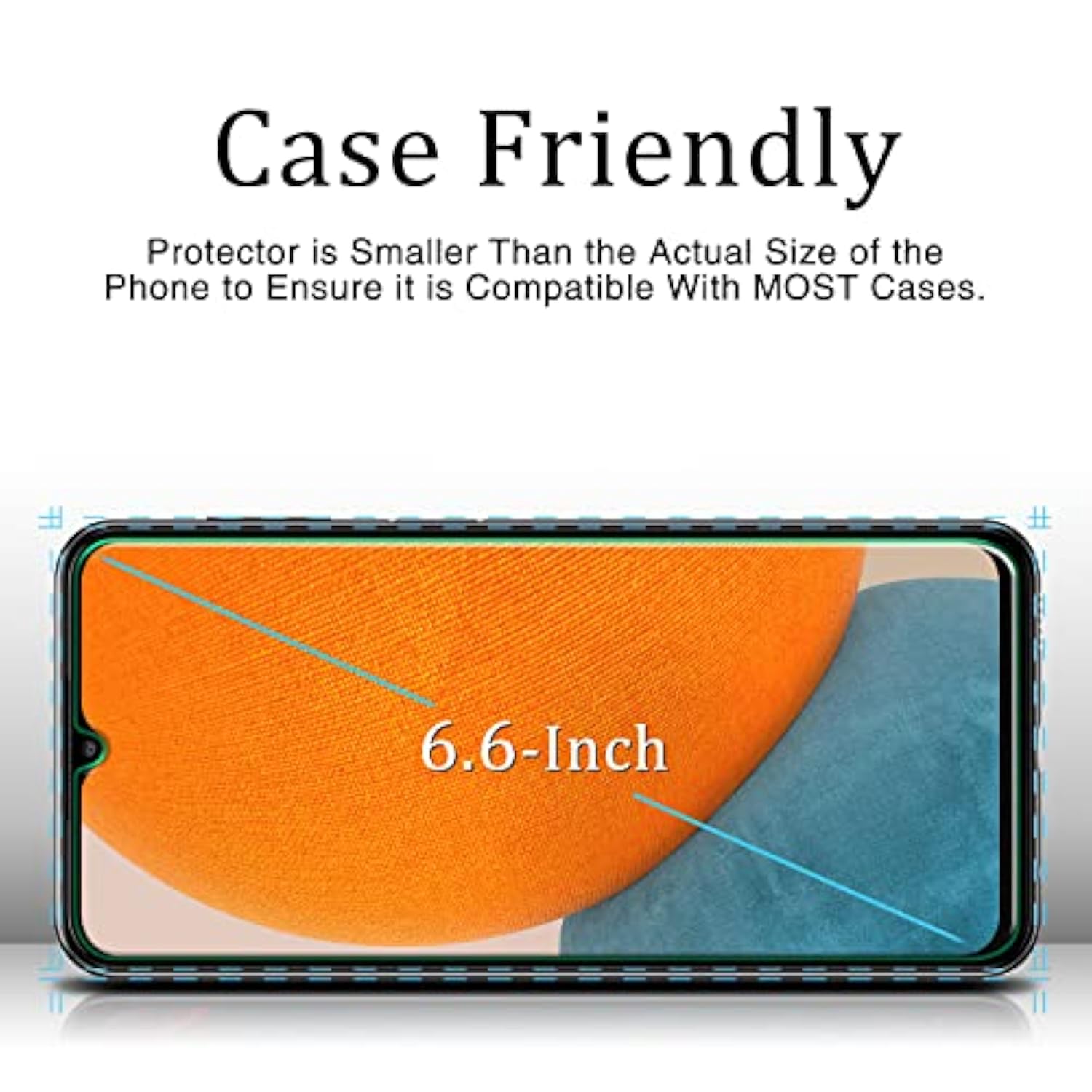 [2-Pack] For Samsung Galaxy A23 5G Tempered Glass Screen Protector, Anti Scratch, Bubble Free, Case Friendly, 9H Hardness, Easy To Install
