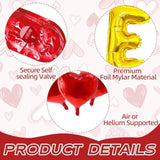 I Love You Balloons And Heart Balloon With 500 Pieces Rose Petals, Foil Mylar Love Balloons For Him/Her Wedding Anniversary Engagement Valentine Day Romantic Decorations Special Night Party Supplies