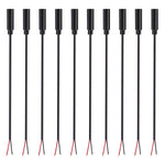 10-Pack 3.5Mm 1/8" To Speaker Wire Ts Mono Female Jack To Bare Wire Pigtail 3.5Mm Plug Connector Adapter Repair Audio Cable For Speaker, Trigger Cable