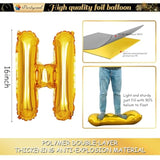 Gold Happy New Year Banner Balloons, 16Inch New Years Eve Party Suppli