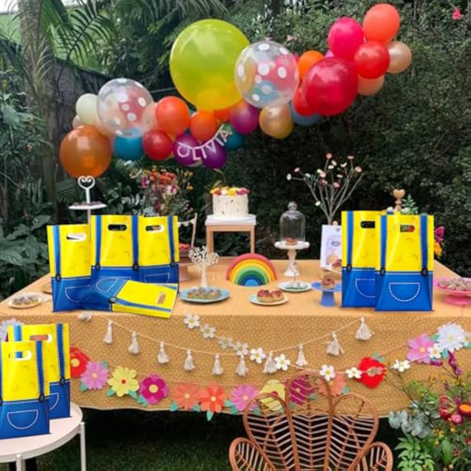 30 Sets Yellow Goodie Bags,Gift Bags For Birthday Party Favors,Halloween Bag For Birthday Party Decorations