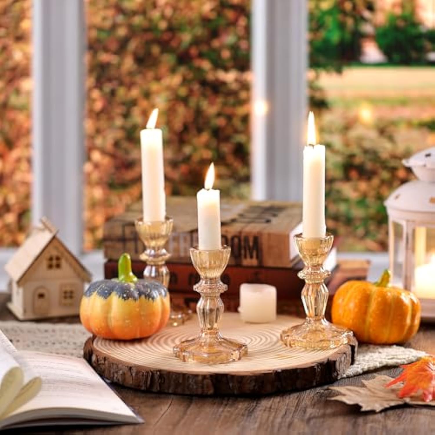 Glass Candlestick Holders Bulk, 6Pcs Gold Taper Candle Holders For Table Centerpiece, Gold Tall Candle Stick Holder Stand For Wedding Decorations, Birthday, Christmas Table Decor