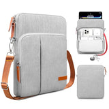 Tablet Sleeve Bag For 11 Inch Ipad A16 / 11 Inch Ipad Air M3 M2 / 11" Ipad Pro M4 / 10.9" Ipad / 10.2" 10.9" Ipad Air, 11 Inchs Samsung Galaxy Tab A9+ Tablet Bag With Shoulder Strap, Gray