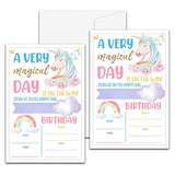 Unicorn Birthday Party Invitation, Magical Unicorn Themed Fill-In Invites For Men & Women, 20 Invitations With Envelopes (4" X 6"), Adults Rainbow Party Favors Decorations And Supplies -28